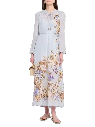Zimmermann Women's Coco Billow Maxi Dress - Powder Blue | Thumbnail 3 Zimmermann Women's Coco Billow Maxi Dress - Powder Blue | Thumbnail 3
