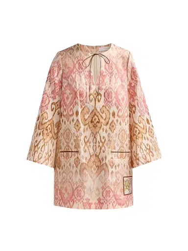 Zimmermann Women's Aster Linen Shift Minidress | Thumbnail 1 Zimmermann Women's Aster Linen Shift Minidress | Thumbnail 1