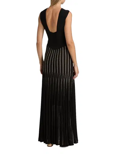 Zimmermann Women's Rebellion Mixed-Media Maxi Dress - Metallic Black Gold | Thumbnail 5 Zimmermann Women's Rebellion Mixed-Media Maxi Dress - Metallic Black Gold | Thumbnail 5