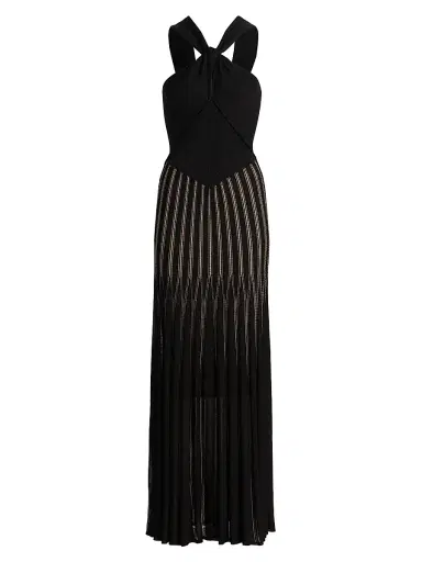 Zimmermann Women's Rebellion Mixed-Media Maxi Dress - Metallic Black Gold | Thumbnail 1 Zimmermann Women's Rebellion Mixed-Media Maxi Dress - Metallic Black Gold | Thumbnail 1