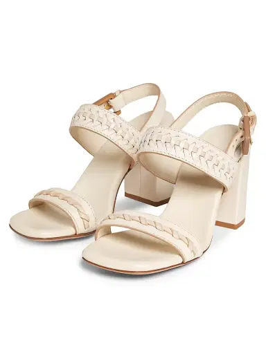 Zimmermann Women's Alchemy 85MM Woven Leather Block-Heel Sandals - Milk | Thumbnail 2 Zimmermann Women's Alchemy 85MM Woven Leather Block-Heel Sandals - Milk | Thumbnail 2