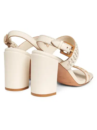 Zimmermann Women's Alchemy 85MM Woven Leather Block-Heel Sandals - Milk | Thumbnail 3 Zimmermann Women's Alchemy 85MM Woven Leather Block-Heel Sandals - Milk | Thumbnail 3