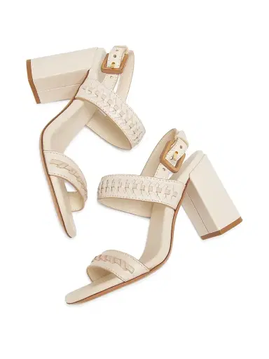 Zimmermann Women's Alchemy 85MM Woven Leather Block-Heel Sandals - Milk | Thumbnail 6 Zimmermann Women's Alchemy 85MM Woven Leather Block-Heel Sandals - Milk | Thumbnail 6
