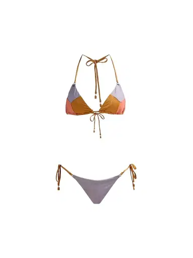 Zimmermann Women's Indra Metallic Spliced Bikini - Spliced | Thumbnail 1