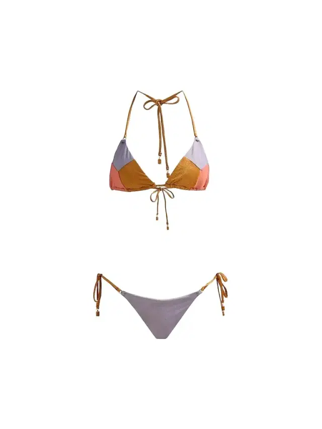 Women's Indra Metallic Spliced Bikini - Spliced