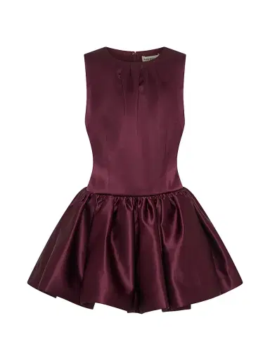 NICHOLAS Women's Karina Satin Minidress - Blackberry | Thumbnail 1