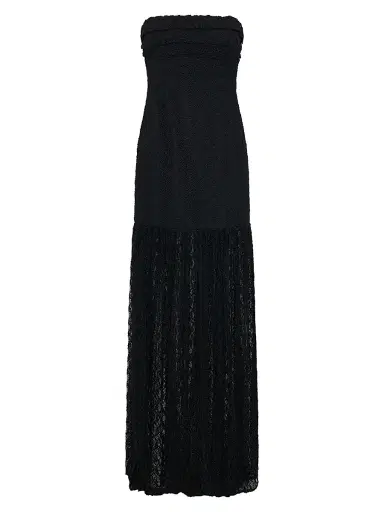 NICHOLAS Women's Kairo Strapless Lace Maxi Dress - Black | Thumbnail 1