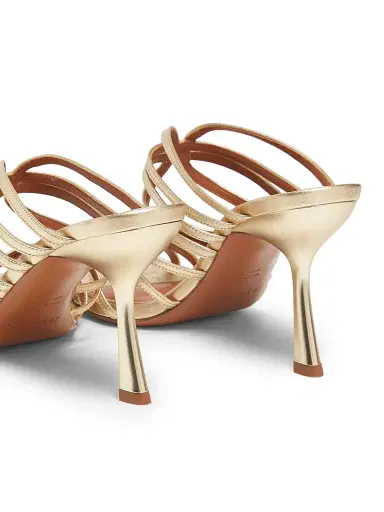 Zimmermann Women's Aura 85MM Metallic Leather Sandals - Gold | Thumbnail 3 Zimmermann Women's Aura 85MM Metallic Leather Sandals - Gold | Thumbnail 3
