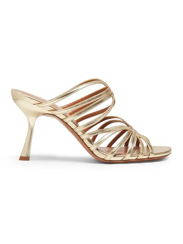 Zimmermann Women's Aura 85MM Metallic Leather Sandals - Gold