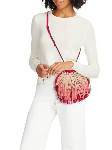 Zimmermann Women's Colorblocked Fringed Leather Crossbody Bag | Thumbnail 2 Zimmermann Women's Colorblocked Fringed Leather Crossbody Bag | Thumbnail 2
