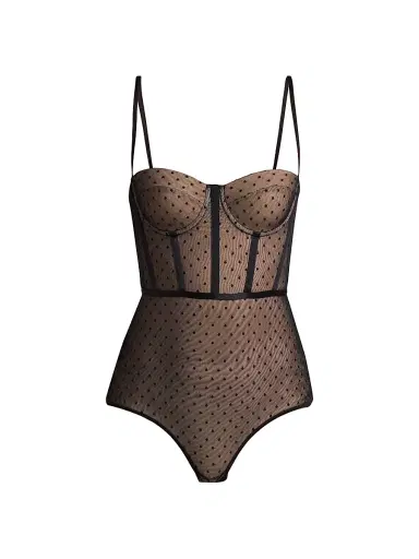 Zimmermann Women's Dot Semi-Sheer Bodysuit | Thumbnail 1 Zimmermann Women's Dot Semi-Sheer Bodysuit | Thumbnail 1