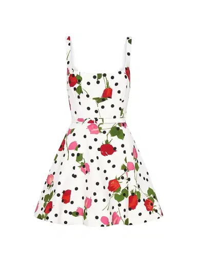 NICHOLAS Women's Eleni Sleeveless Panelled Mini Dress - Polka Dot Rose - Size 12 | Thumbnail 1 NICHOLAS Women's Eleni Sleeveless Panelled Mini Dress - Polka Dot Rose - Size 12 | Thumbnail 1