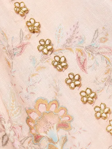 Zimmermann Women's Alchemy Button-Front Linen Minidress - Pink Paisley | Thumbnail 7