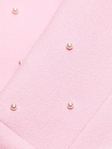 Rebecca Vallance Women's Veronica Pearl Bow Strapless Midi-Dress - Pink | Thumbnail 7