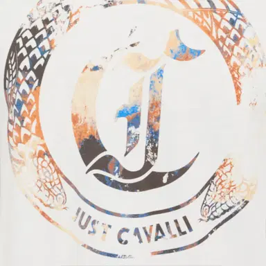 Roberto Cavalli White T-Shirt with JC Monogram and Logo | Thumbnail 4