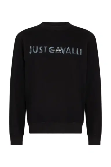 Roberto Cavalli Black Just Cavalli Logo Sweatshirt | Thumbnail 1