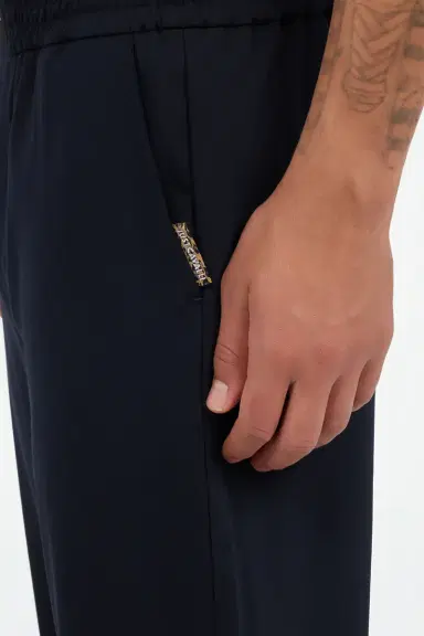 Roberto Cavalli Soft Navy Blue Trousers | Thumbnail 5