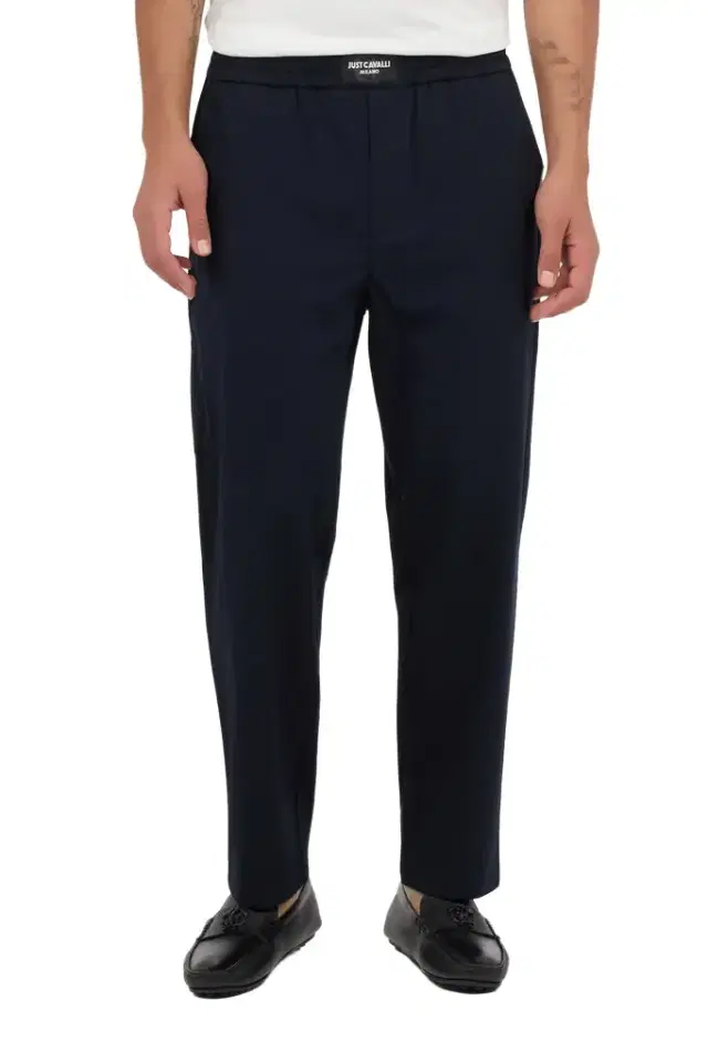 Roberto Cavalli Soft Navy Blue Trousers