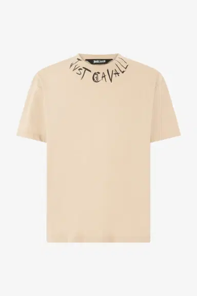 Roberto Cavalli Distressed Crew-Neck T-Shirt With Logo | Thumbnail 2