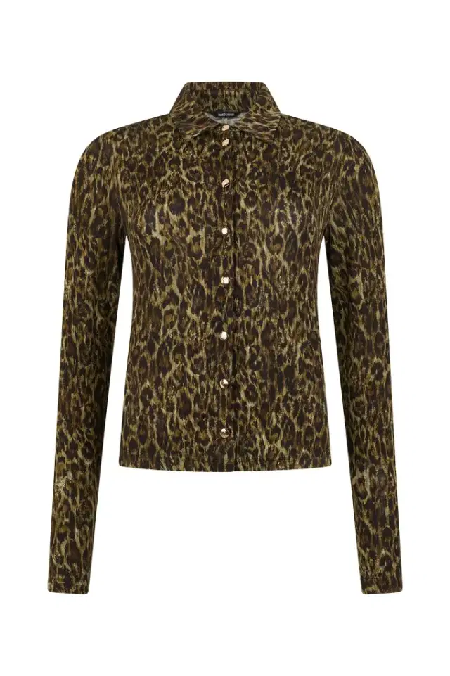 Roberto Cavalli Leopard Skin Print Shirt