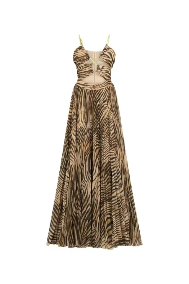 Roberto Cavalli Extra-Long Dress With Tiger Skin Print