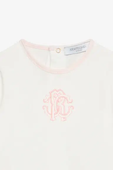 Roberto Cavalli Monogram RC And Logo Hat, Bib And Romper Suit Set | Thumbnail 4 Roberto Cavalli Monogram RC And Logo Hat, Bib And Romper Suit Set | Thumbnail 4