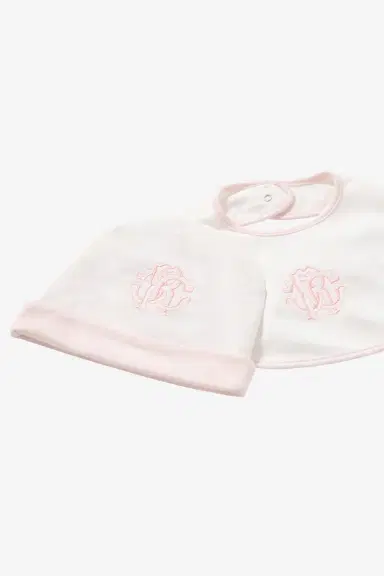Roberto Cavalli Monogram RC And Logo Hat, Bib And Romper Suit Set | Thumbnail 5 Roberto Cavalli Monogram RC And Logo Hat, Bib And Romper Suit Set | Thumbnail 5