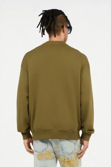 Roberto Cavalli Military Green Sweatshirt With Logo Patch | Thumbnail 3