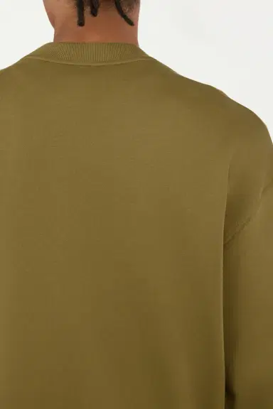 Roberto Cavalli Military Green Sweatshirt With Logo Patch | Thumbnail 5