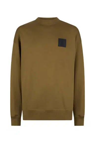 Roberto Cavalli Military Green Sweatshirt With Logo Patch | Thumbnail 1