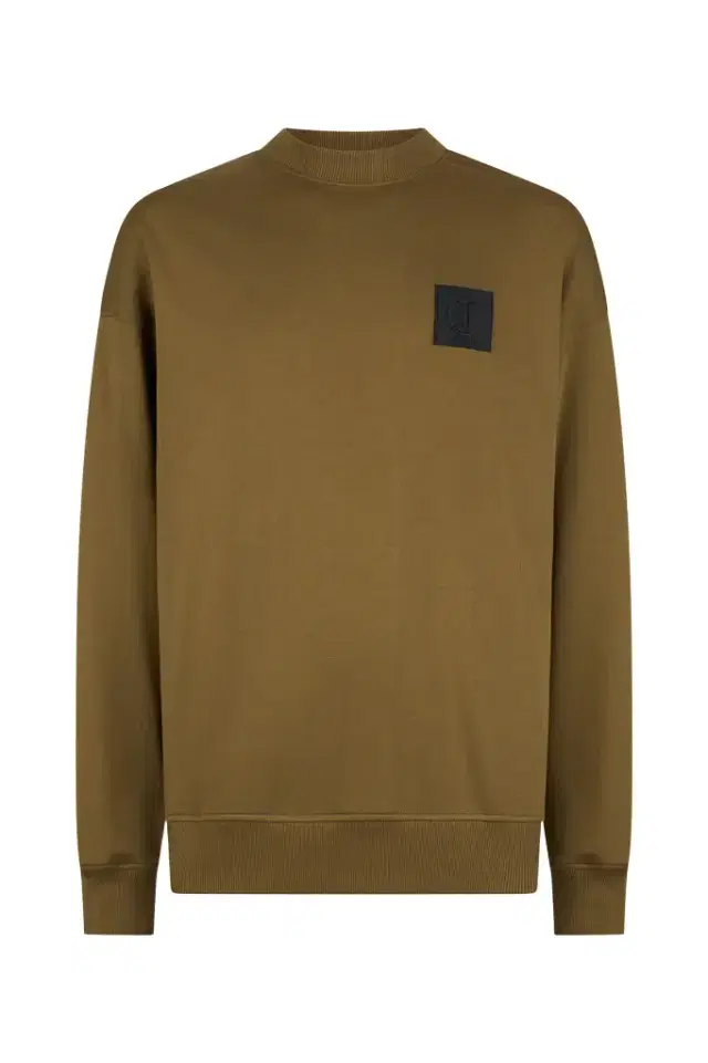 Roberto Cavalli Military Green Sweatshirt With Logo Patch