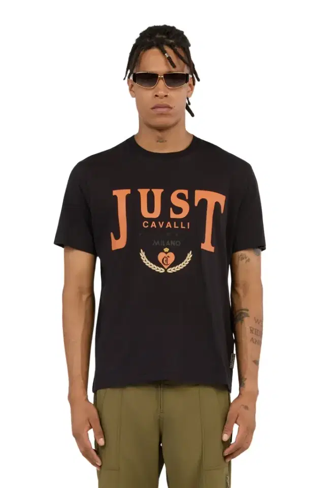Roberto Cavalli Lovers Club Print T-Shirt