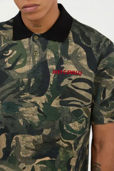 Roberto Cavalli Tiger Camu Print Polo | Thumbnail 4