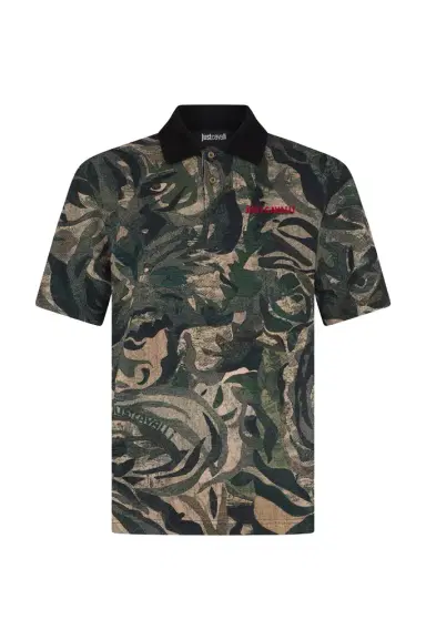 Roberto Cavalli Tiger Camu Print Polo | Thumbnail 1
