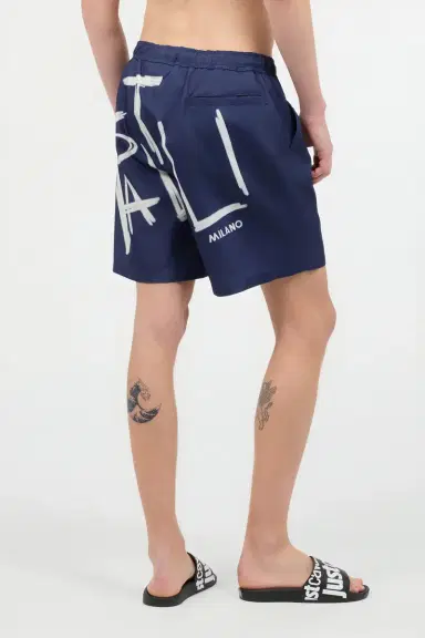 Roberto Cavalli Swim Shorts With Lettering | Thumbnail 3