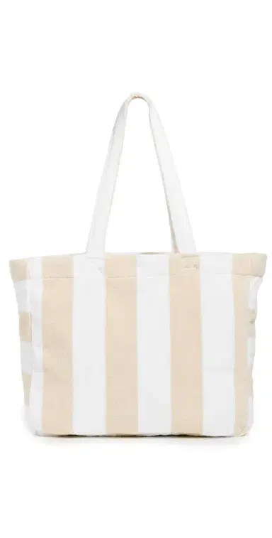 Weezie Looped Terry Beach Tote Sand Stripe One Size | Thumbnail 1