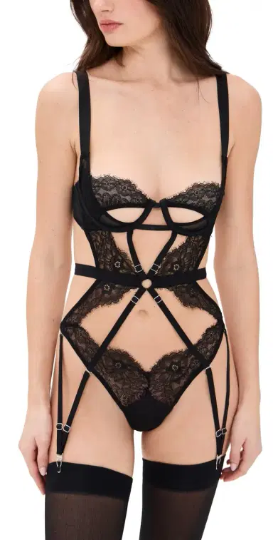 Thistle and Spire Minna Thong Bodysuit Black | Thumbnail 1 Thistle and Spire Minna Thong Bodysuit Black | Thumbnail 1