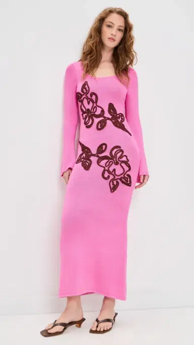 The Wolf Gang Keiko Maxi Dress Candy | Thumbnail 2