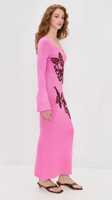 The Wolf Gang Keiko Maxi Dress Candy | Thumbnail 5