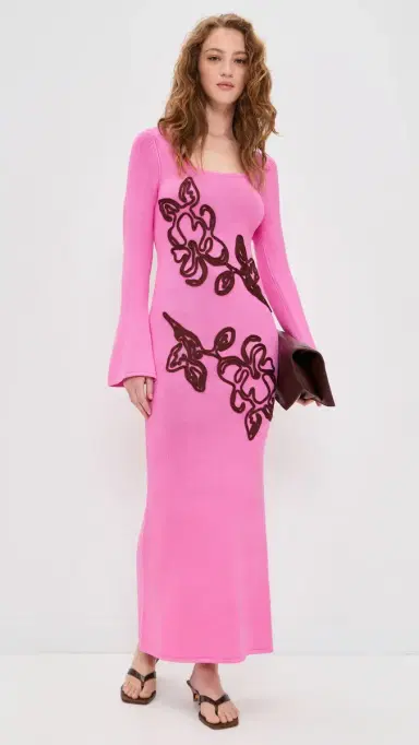 The Wolf Gang Keiko Maxi Dress Candy | Thumbnail 6
