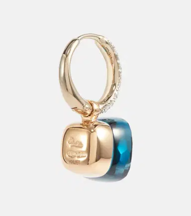 Pomellato Nudo Classic 18kt gold earrings with topaz and diamonds | Thumbnail 4