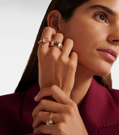 Pomellato Nudo 18kt gold ring with rose quartz | Thumbnail 3 Pomellato Nudo 18kt gold ring with rose quartz | Thumbnail 3