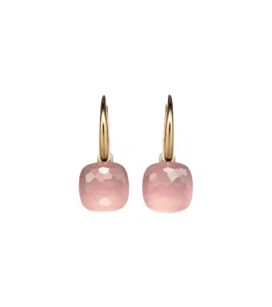 Pomellato Nudo Petit 18kt rose and white gold earrings with rose quartz | Thumbnail 1 Pomellato Nudo Petit 18kt rose and white gold earrings with rose quartz | Thumbnail 1