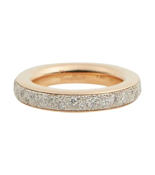 Iconica 18kt gold ring with diamonds