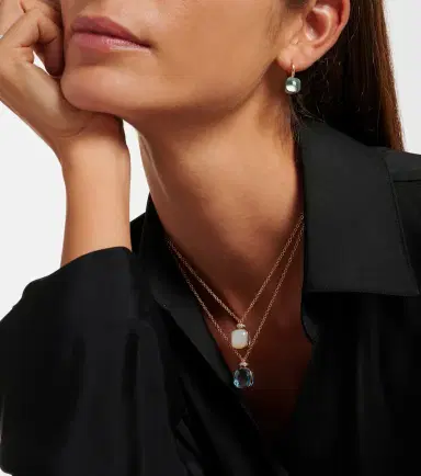 Pomellato Nudo 18kt rose and white gold necklace with topaz, mother-of-pearl, and diamonds | Thumbnail 4 Pomellato Nudo 18kt rose and white gold necklace with topaz, mother-of-pearl, and diamonds | Thumbnail 4