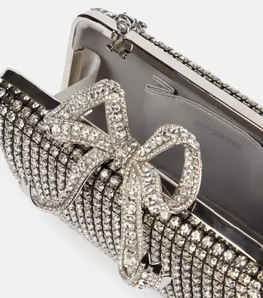 Self-Portrait Bow Small crystal-embellished clutch | Thumbnail 2 Self-Portrait Bow Small crystal-embellished clutch | Thumbnail 2