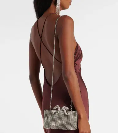 Self-Portrait Bow Small crystal-embellished clutch | Thumbnail 6 Self-Portrait Bow Small crystal-embellished clutch | Thumbnail 6