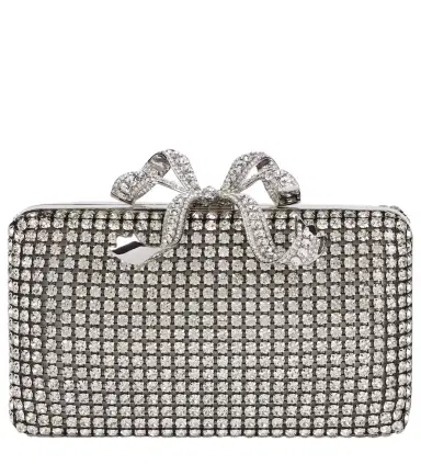 Self-Portrait Bow Small crystal-embellished clutch | Thumbnail 1 Self-Portrait Bow Small crystal-embellished clutch | Thumbnail 1