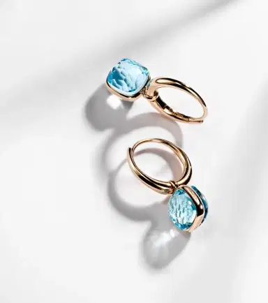 Pomellato Nudo Mini 18kt rose gold earrings with topazes | Thumbnail 5