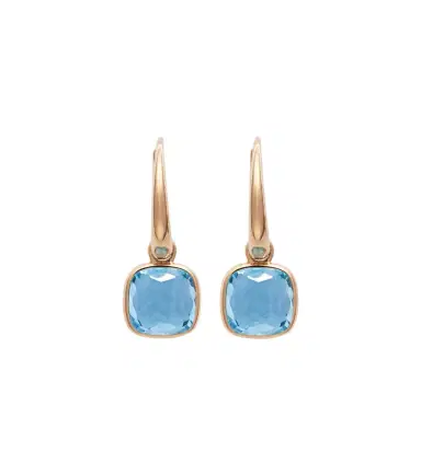 Pomellato Nudo Mini 18kt rose gold earrings with topazes | Thumbnail 1